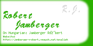 robert jamberger business card